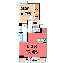 栃木県宇都宮市竹林町（賃貸アパート1LDK・3階・49.21㎡） その2