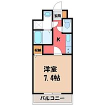 栃木県宇都宮市一条2丁目（賃貸アパート1K・1階・25.20㎡） その2