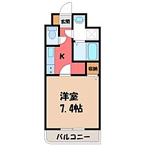 栃木県宇都宮市一条2丁目（賃貸アパート1K・2階・25.20㎡） その2