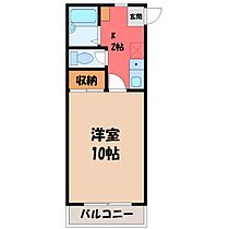 栃木県宇都宮市戸祭町（賃貸アパート1K・2階・28.48㎡） その2