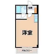 栃木県宇都宮市塙田3丁目（賃貸マンション1R・5階・26.00㎡） その2