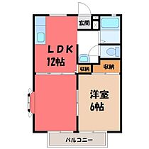 栃木県宇都宮市下岡本町（賃貸アパート1LDK・2階・40.92㎡） その2