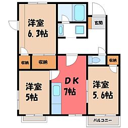 JR東北本線 宇都宮駅 バス13分 竹林西下車 徒歩25分