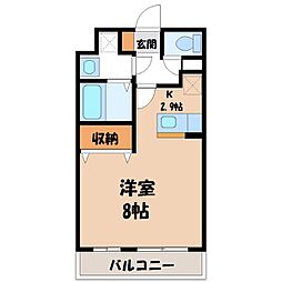 フォレストステージエフ 1Kの間取図画像
