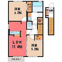 宇都宮芳賀ライトレール線 ゆいの杜西駅 徒歩10分 2階/-