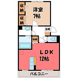 フェアリー・テール 1LDKの間取図画像
