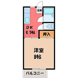 マ・メゾンA 1DKの間取図画像