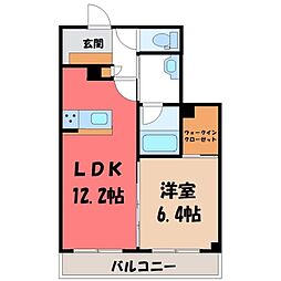 FREEDEN和興3 1LDKの間取図画像