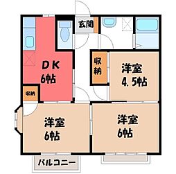 JR日光線 鹿沼駅 徒歩20分 2階/-