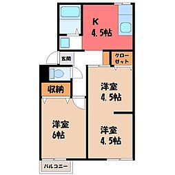 JR東北本線 宇都宮駅 バス32分 細谷新道口下車 徒歩5分 2階/-
