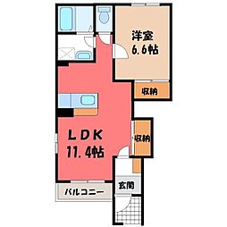 サンモール 1LDKの間取図画像