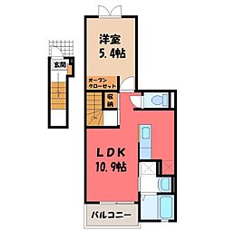 エスペランサ・アミカ 1LDKの間取図画像
