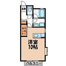 NiceMOA 1Kの間取図画像