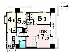 AVENIR佐賀駅前壱番館 3LDKの間取図画像