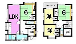 花野光ヶ丘2丁目　中古戸建 4LDKの間取り