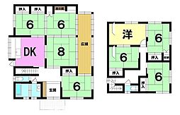 伊集院町麦生田　中古戸建 8DKの間取り