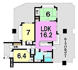 ダイアパレスグランデージ城西 3LDKの間取図画像