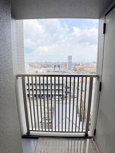 専用ポーチから北側を撮影