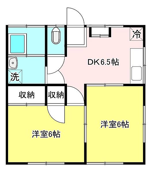 さつき荘 1F左｜神奈川県横須賀市佐野町1丁目(賃貸アパート2DK・1階・39.69㎡)の写真 その3