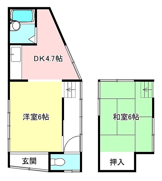 田浦2貸家 ｜神奈川県横須賀市田浦町2丁目(賃貸一戸建1SDK・1階・38.00㎡)の写真 その2