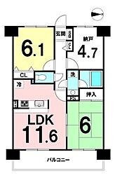 ダイアパレス北久里浜 6階部分