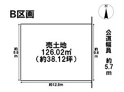 大治町砂子尾崎　全2区画　B区画　売土地