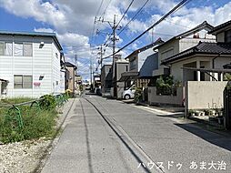 あま市上萱津矢台:前面道路含む現地写真