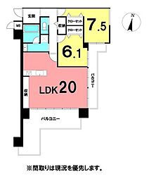 アルファステイツ北本町3 2LDKの間取図画像