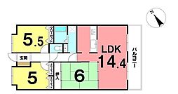 アルファステイツ桟橋通り1 3LDKの間取図画像