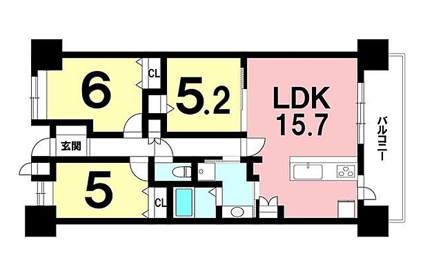 間取り フローレンス加治屋町 13階/-
