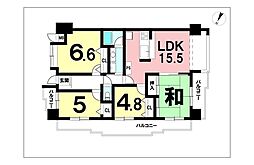 朝日プラザ草牟田 4LDKの間取図画像