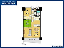 パレス下曽根駅南 2LDKの間取図画像