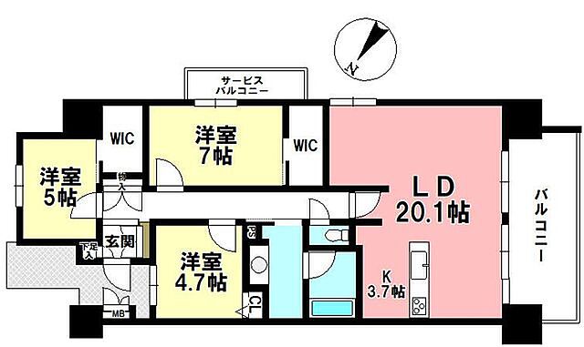 間取り リコット三河安城南町 8階/-