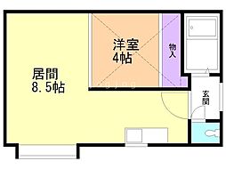 AMSウエストコート 1LDKの間取図画像