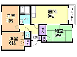 ロイヤル麻生 3LDKの間取図画像