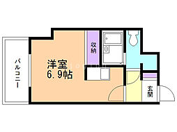 アストリア北大前 ワンルームの間取図画像