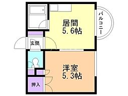 FRESA 1DKの間取図画像