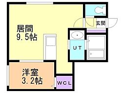 ASTAGE麻生 1LDKの間取図画像