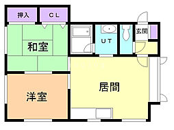 ローズハイツ 2LDKの間取図画像