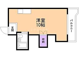 ノールシャンブル ワンルームの間取図画像