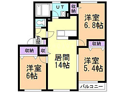 ルミエール 3LDKの間取図画像