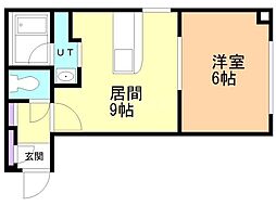 ドリームN26ビル 1DKの間取図画像