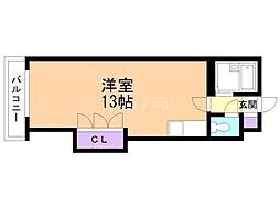 グランドハイツ当別 ワンルームの間取図画像