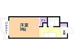 メゾンクレスト北大前 ワンルームの間取図画像