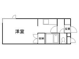藤井ビル麻生 1Kの間取図画像