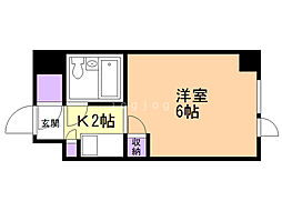 ティアラパレス北大前 1Kの間取図画像