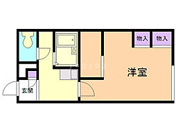 レオパレスSK9 1Kの間取図画像