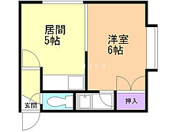 プチメゾン29 1DKの間取図画像