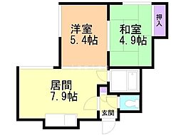エステート 2DKの間取図画像
