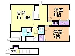 間取図画像 2LDK